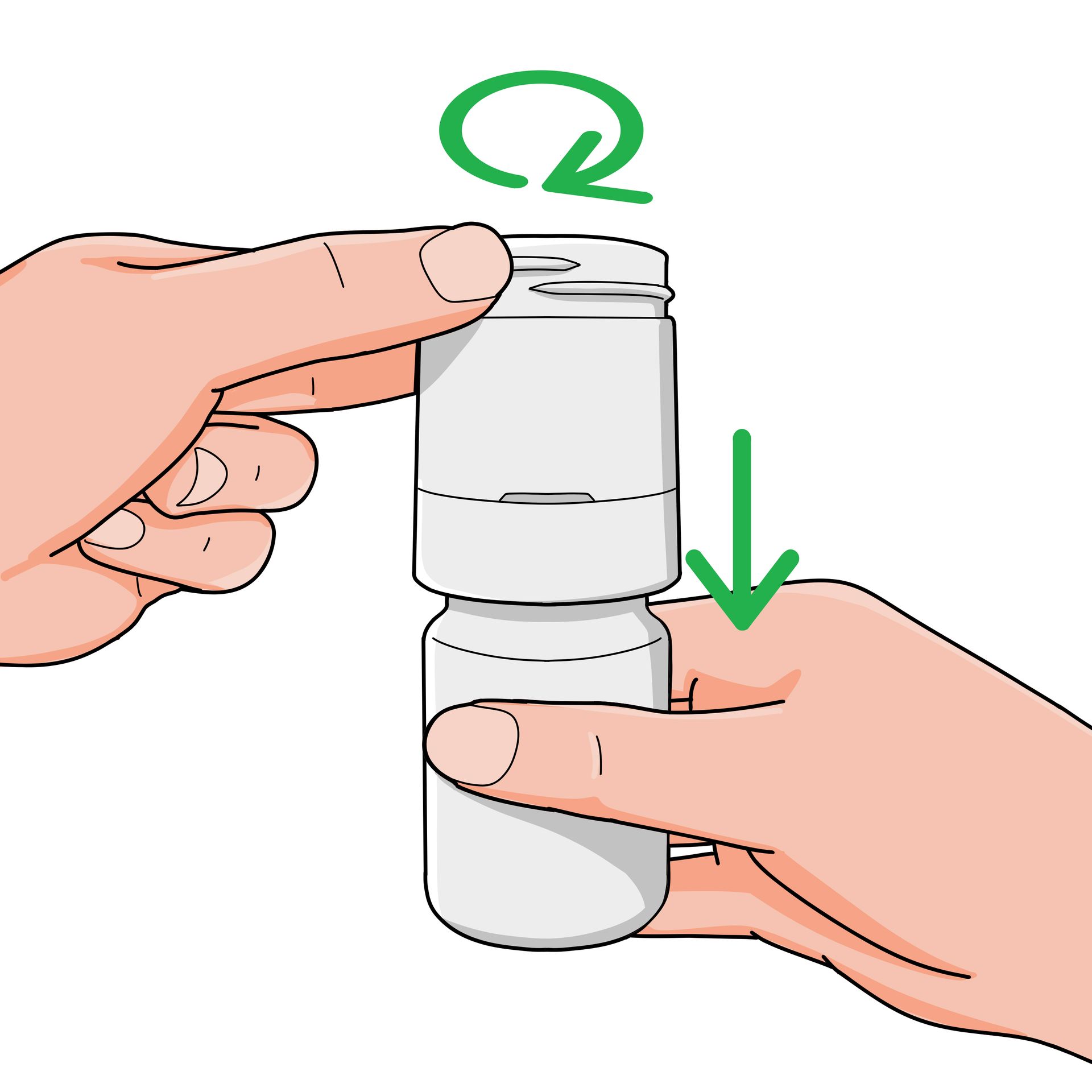 Attaching dispenser to bottle
