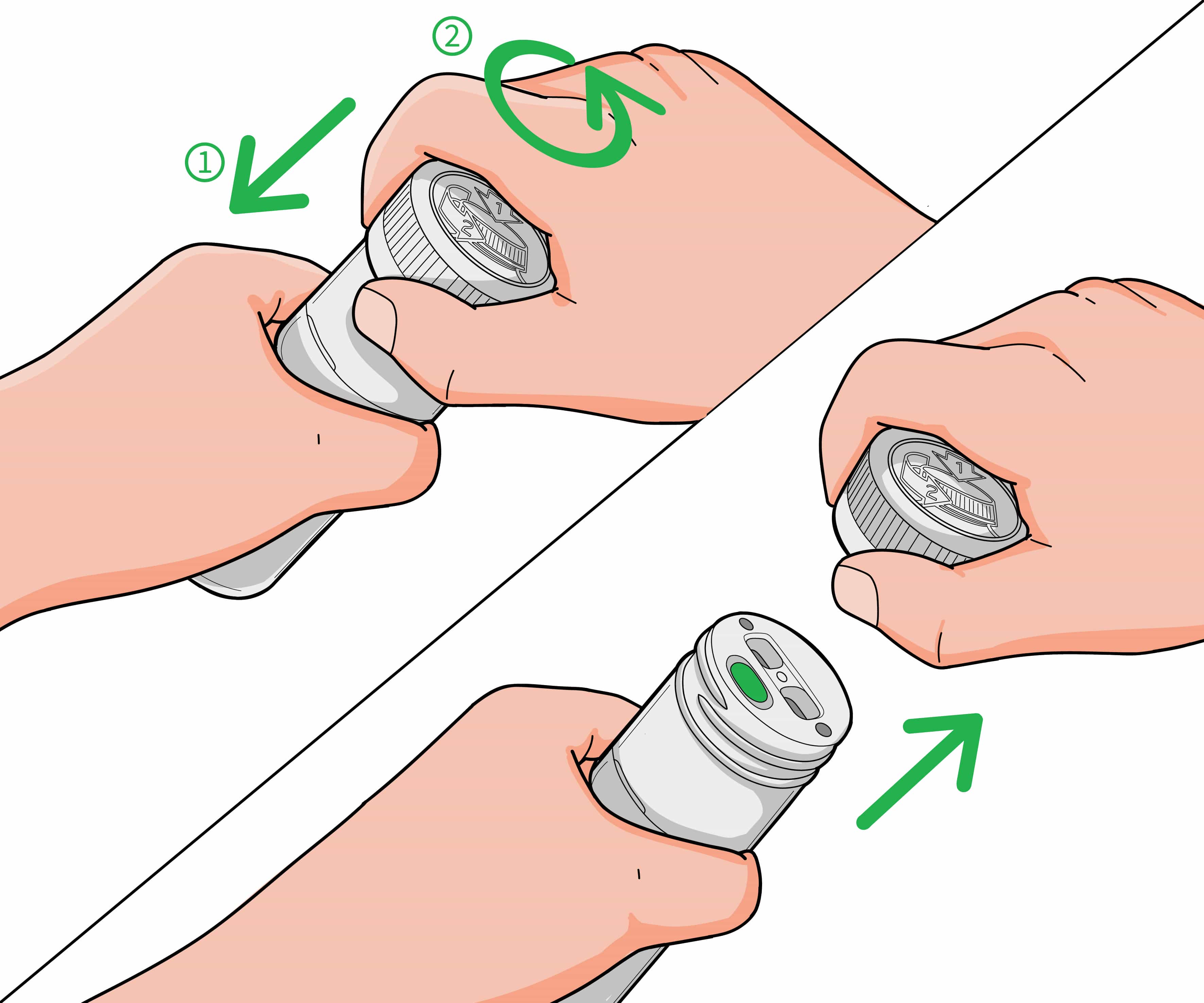 Removing cap from dispenser